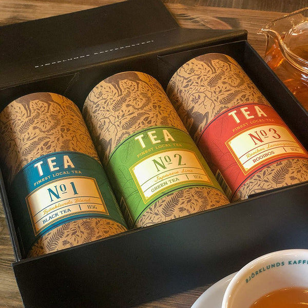 Björklunds Presentbox 3 - pack Te - Barista och Espresso