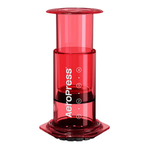 Priehľadný červený AeroPress