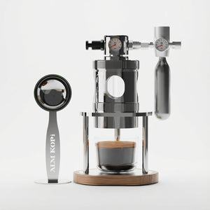 Aleman mikro pneumatický espressomlynček | Pneumaticky poháňaný 58 mm stolný model