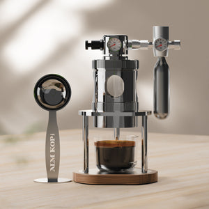Aleman mikro pneumatický espressomlynček | Pneumaticky poháňaný 58 mm stolný model