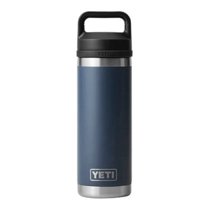 Vakuumisolerad mörkblå vattenflaska med handtag, perfekt för utomhus och pendling, EspressoGear, allt om kaffe.