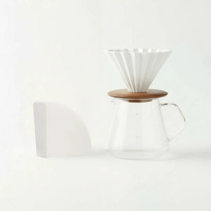 Japonská sada na ručné prípravy - Origami dripper + balenie 100 filtrov - Barista a Espresso