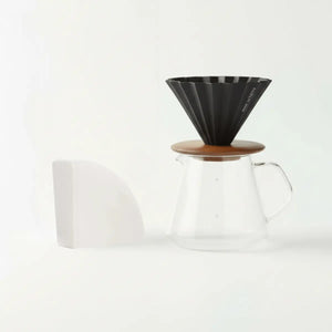 Japonská sada na ručné prípravy - Origami dripper + balenie 100 filtrov - Barista a Espresso