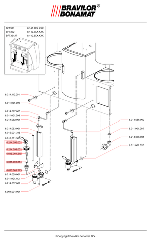 Bonamat O-ring 12x3 BFT +B-mod - Reservdel OEM nummer: 6.011.001.112