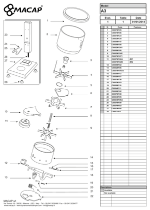 Macap DOSER/CPS TWIST HANDLE SPRING - Reservdel OEM nummer: C0008M110