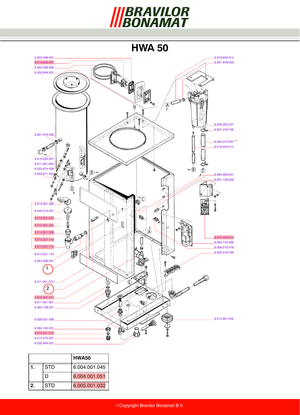 Bonamat Plunger-packning - Reservdel OEM nummer: 6.015.001.006
