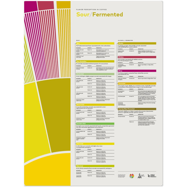 Smakuppfattning i kaffeaffisch - surfermenterad - Barista och Espresso